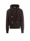 Ambush Embroidered Logo Multicord Cotton Hoodie In Brown