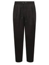 Moncler Wool Blend Gabardine Pants In Black