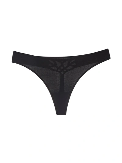 Marlies Dekkers Contrast-trim Finished-edge Thong In Black