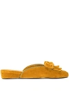 OLIVIA MORRIS AT HOME DAPHINE BOW DETAIL SLIPPERS