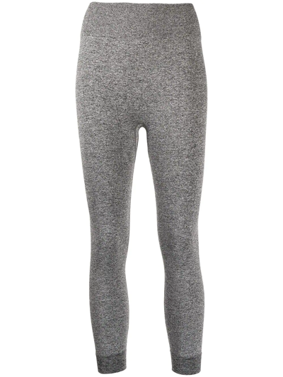 The Upside Ayama Seamless Technical-jersey Cropped Leggings In Grey