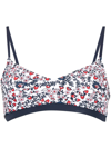 The Upside Capri Floral-print Stretch-jersey Bralette In White