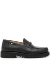 BALLY CHAIN-LINK DETAIL LOAFERS