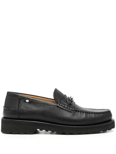 Bally Chain-link Detail Loafers In Black