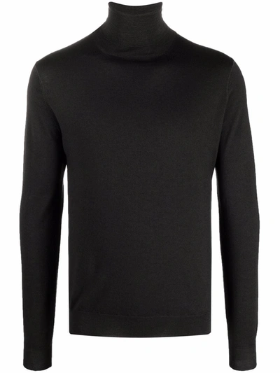 Dell'oglio Roll Neck Merino Wool Jumper In Grey