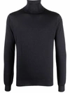 Dell'oglio Roll Neck Merino Wool Jumper In Grey