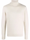 Dell'oglio Roll-neck Rib-trimmed Jumper In Neutrals