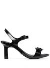 Viktor & Rolf Melissa Rubber Lady Emme Sandals With Ankle Straps 7cm In Black