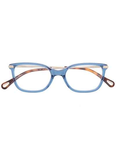 Chloé Square Frame Glasses In Blue
