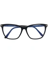 Tom Ford Ft5812 Soft Cat-eye Glasses In Black