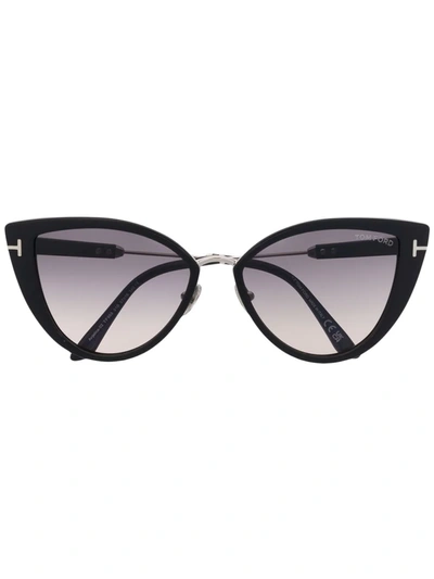 Tom Ford Cat Eye Sunglasses In Black