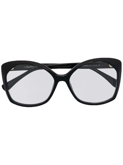 Max Mara Square Frame Glasses In Black