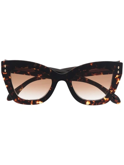Isabel Marant Eyewear Tortoise-shell Effect Sunglasses In Brown