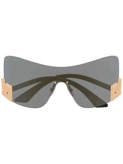 Versace Square Shape Sunglasses In Black