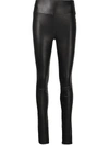 SPRWMN ZIP-CUFF LEATHER LEGGINGS