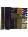 Barbour Plaid-check Print Scarf In Green