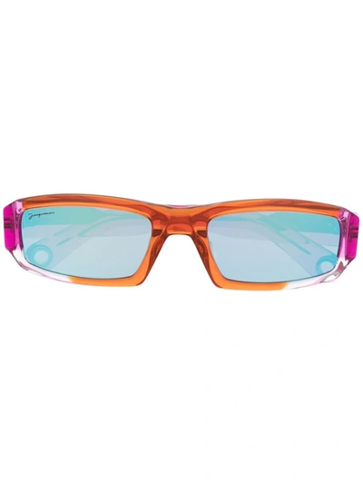 Jacquemus Les Lunettes Altù Mirrored-lens Sunglasses In Orange
