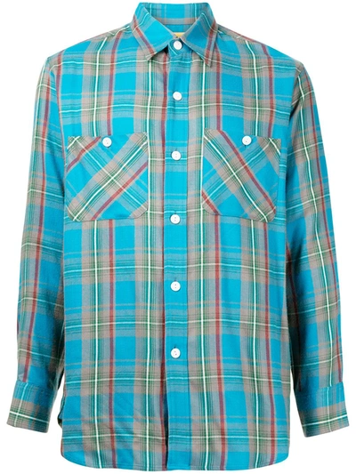 Seven By Seven Check Button-down Shirt In Blue