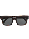 Retrosuperfuture Tortoiseshell Square-frame Sunglasses In Brown