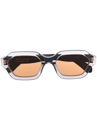 Retrosuperfuture Tinted Geometric-frame Sunglasses In Black