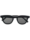 Retrosuperfuture Polished-effect Round-frame Sunglasses In Black