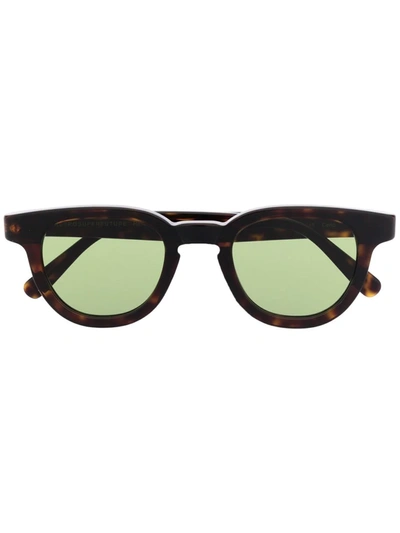 Retrosuperfuture Tortoiseshell Round-frame Sunglasses In Brown
