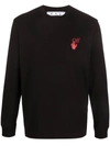 Off-white Arrow Logo Sweatshirt In Black