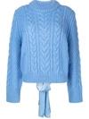 CECILIE BAHNSEN CABLE KNIT TIED DETAIL JUMPER