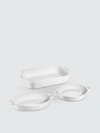 Staub 3-pc Mixed Baking Dish Set In White