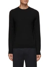 Theory Crewneck Regal Wool Sweater In Black