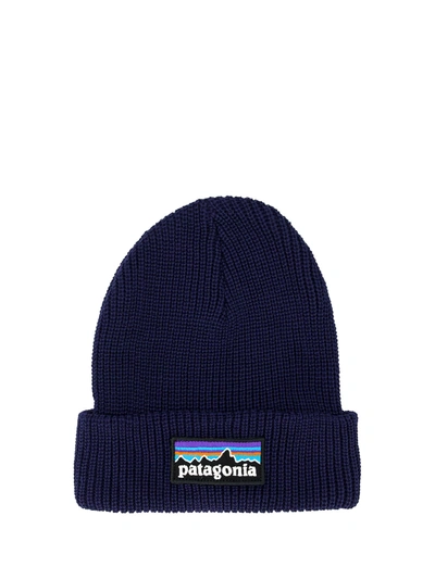 Patagonia Kids' Logo-patch Knitted Beanie In Blue