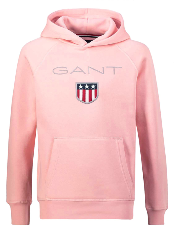 Gant Kids Hoodie For Boys In Pink | ModeSens