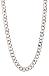 Abound Hinged Clasp Curb Chain Necklace In Silver