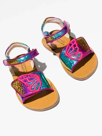 Sophia Webster Mini Kids' Butterfly Touch-strap Flat Sandals In Pink