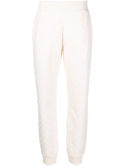 Karl Lagerfeld All-over Flocked Logo Trousers In 中性色