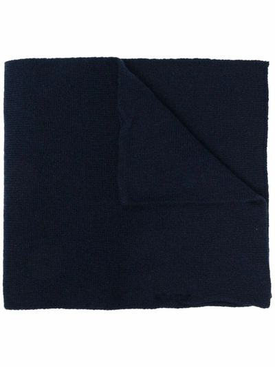 Dell'oglio Knitted Cashmere Scarf In 蓝色