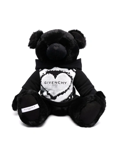 Givenchy Babies' Logo Teddy Toy In 黑色