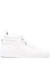 Leandro Lopes Faisca Quilted High-top Sneakers In 白色