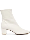 BY FAR ROUND-TOE BLOCK-HEEL BOOTS
