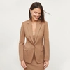 M.m.lafleur The Yiyan Blazer - Wool Twill In Camel