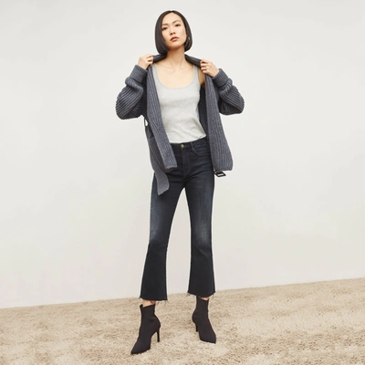 M.m.lafleur The Frame Denim Le Crop Slim Bootcut Raw Edge Jean In Marcella