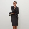 M.m.lafleur The Cobble Hill Skirt - Tropical Wool Gray Melange In Gray Melange