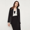 M.m.lafleur The Cobble Hill Skirt - Washable Wool Twill In Black Washable Wool Twill