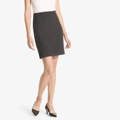 M.m.lafleur The Crosby Skirt - Textured Ponte In Charcoal