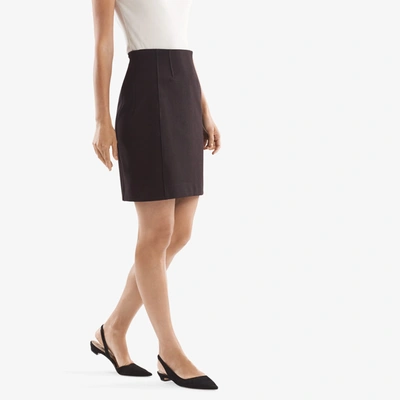 M.m.lafleur The Crosby Skirt - Textured Ponte In Lava