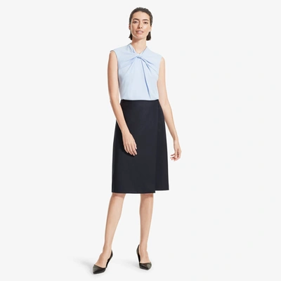 M.m.lafleur The Logan Skirt - Sharkskin In Ink