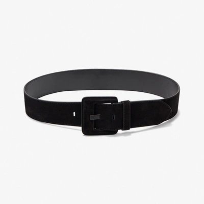 M.m.lafleur The Sedgwick Belt - Suede In Black