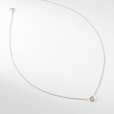 M.m.lafleur The Single Bezel Necklace Gold In Gold-plated Silver