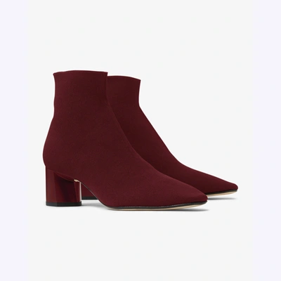 M.m.lafleur The Zelda Boot - 3d Knit In Burgundy