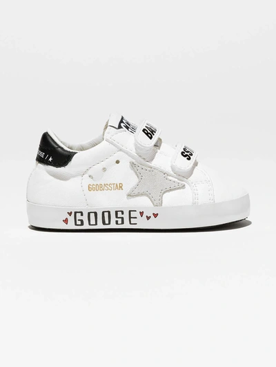 Golden Goose Babies' Superstar Touch-strap Trainers In White